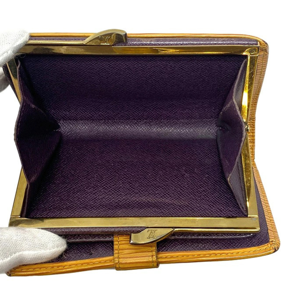 Louis Vuitton Portemonnaie Viennois Wallet Yellow Purple Tassili Epi Leather - Picture 8 of 9